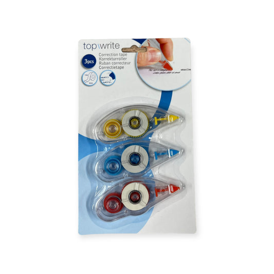 Topwrite Correctietape - 3 Stuks